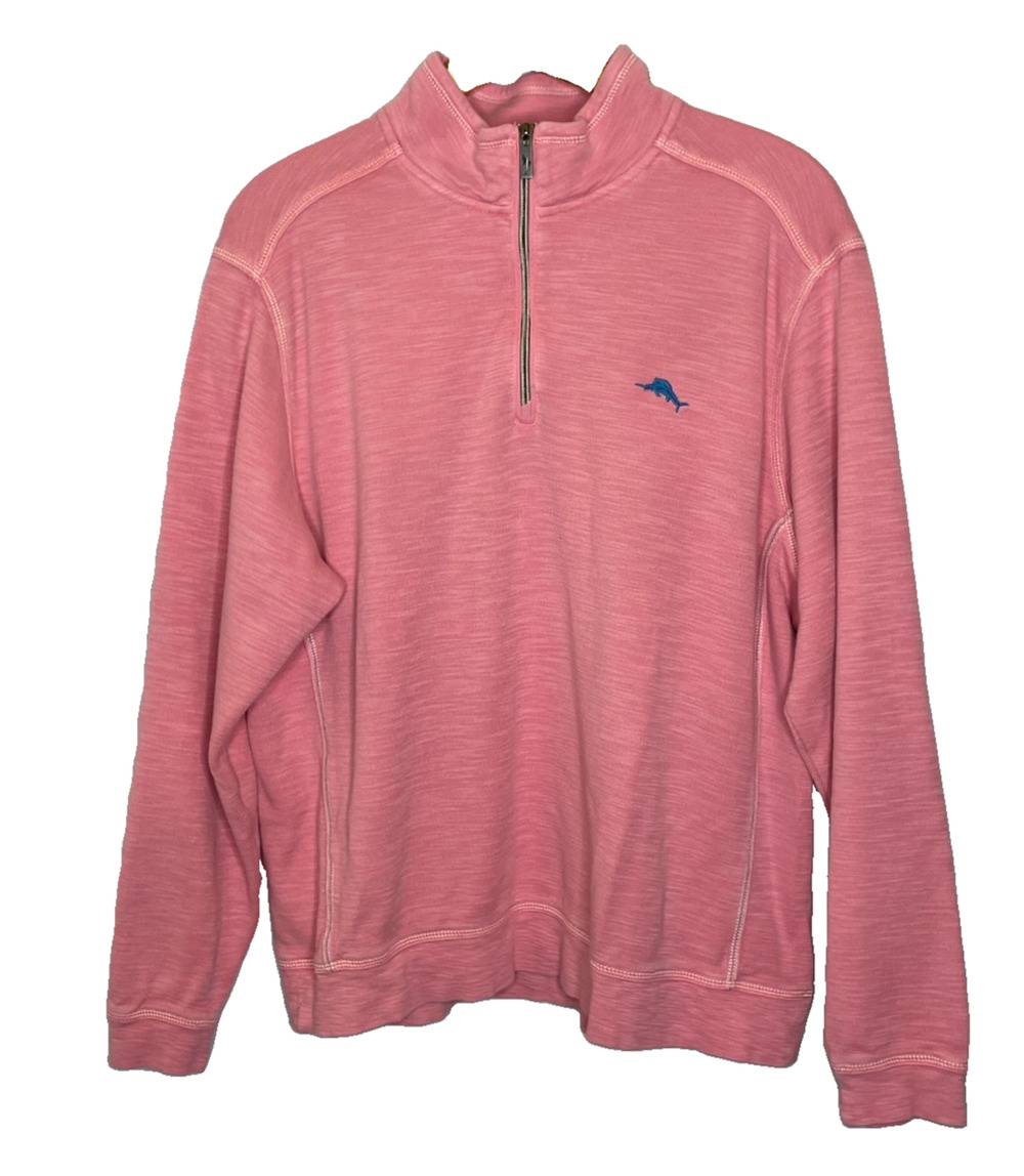 Men's XL Tommy Bahama Montego Bay Quarter Zip Cotton Sweatshirt